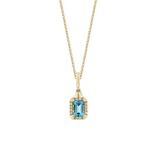 Swiss Blue Topaz Classic Pendant