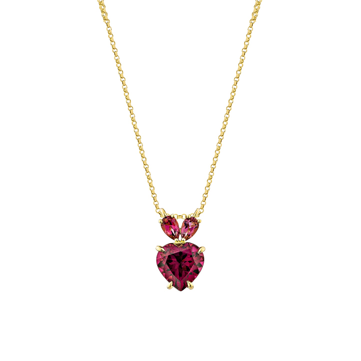 Rhodolite Heart Pendant