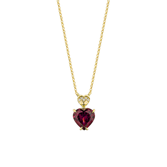 Rhodolite Heart Pendant