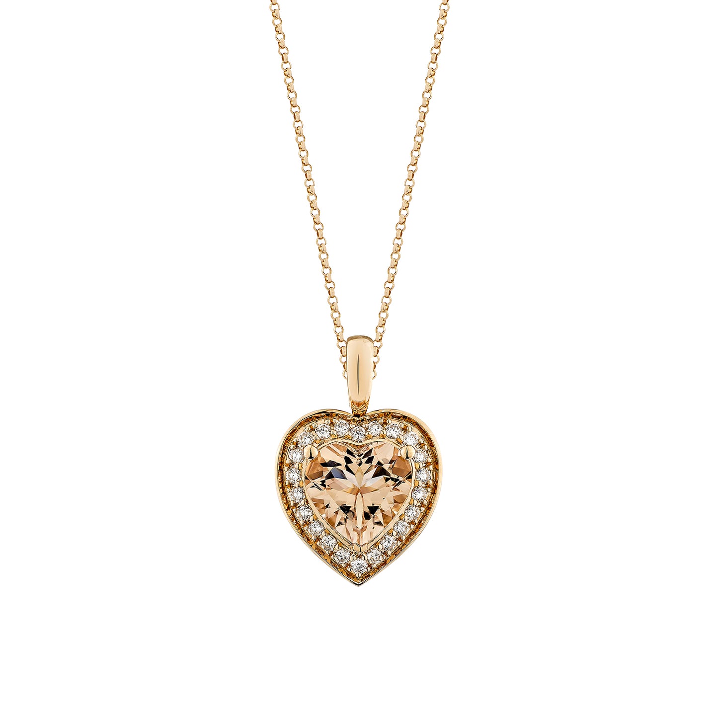 Morganite Heart Pendant