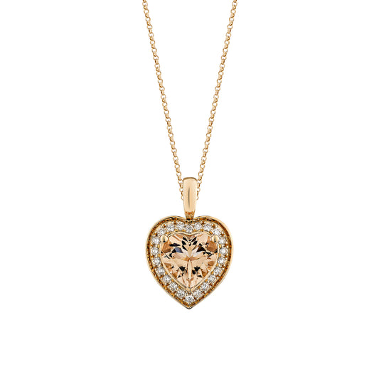 Morganite Heart Pendant