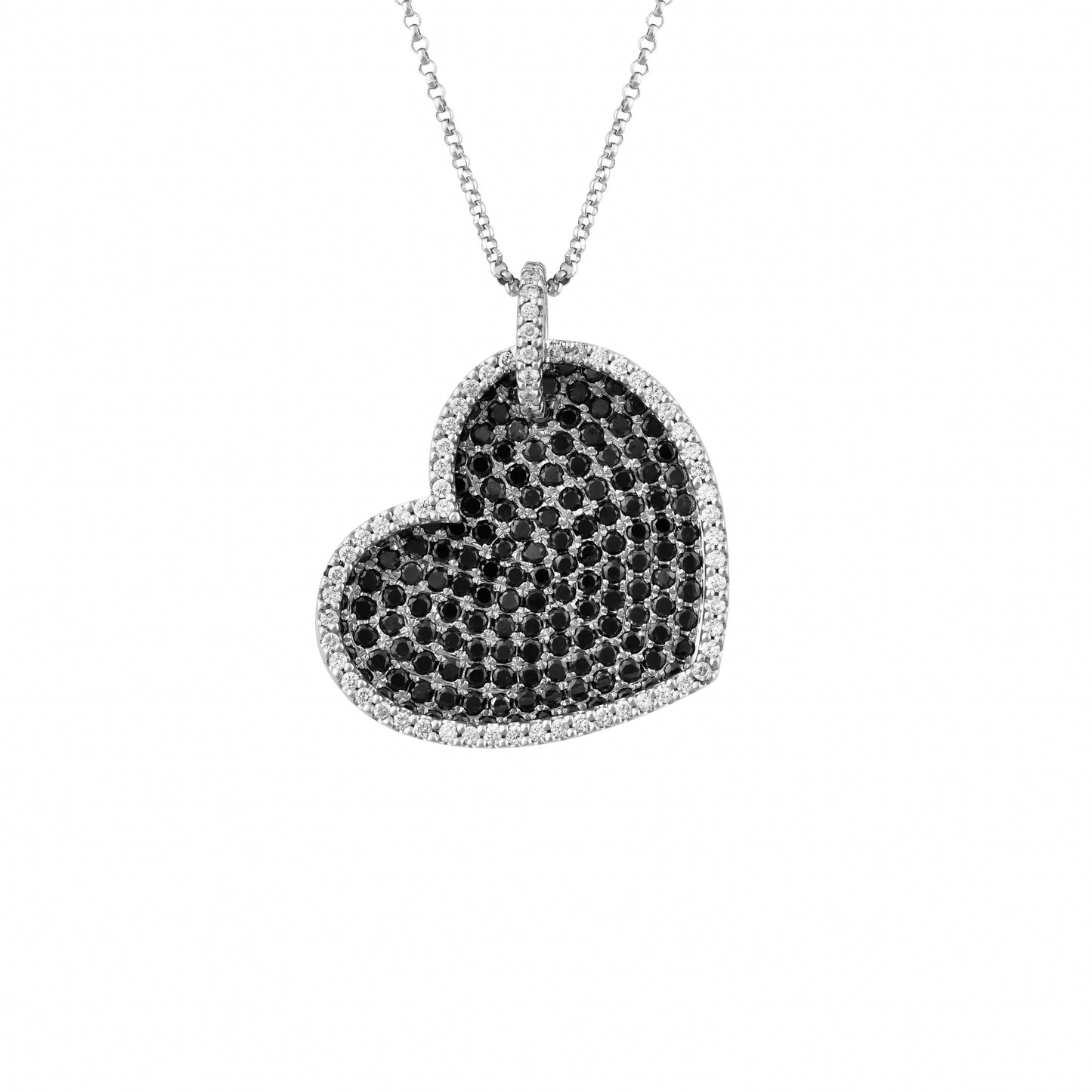 Black Diamond Heart Pendant