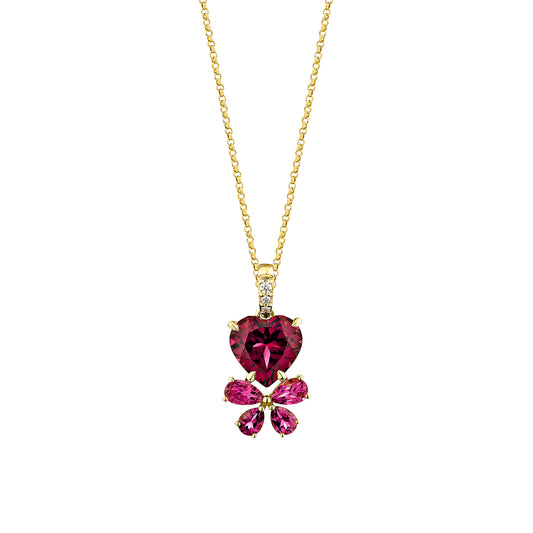 Rhodolite Heart Pendant