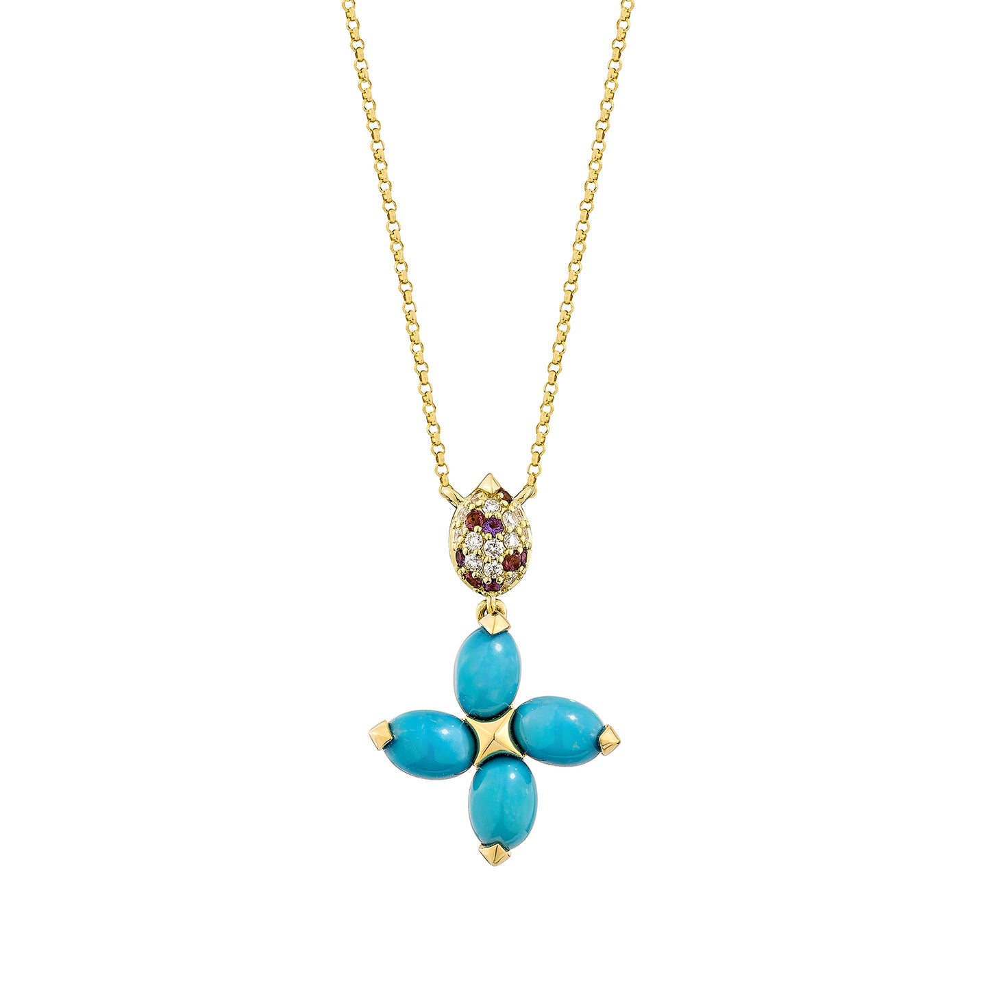 Turquoise Floral Pendant