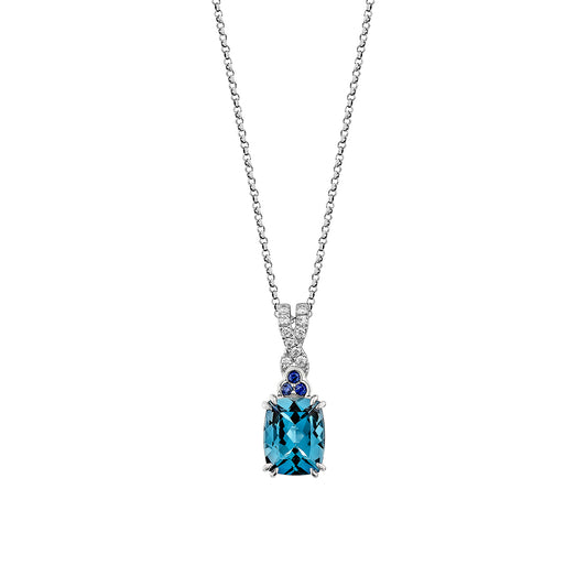 London Blue Topaz Crossover Pendant