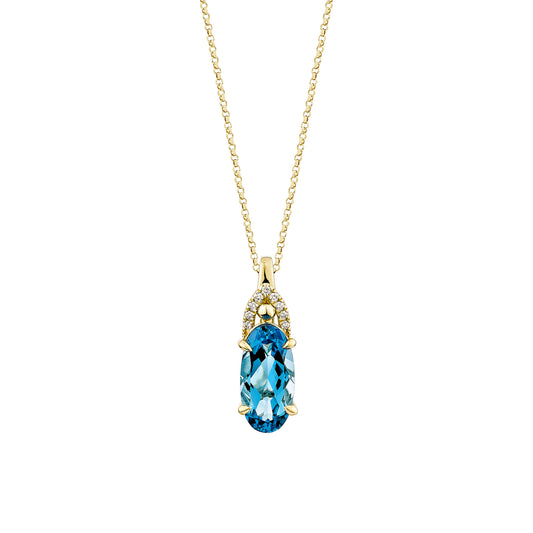 Swiss Blue Topaz Classic Pendant