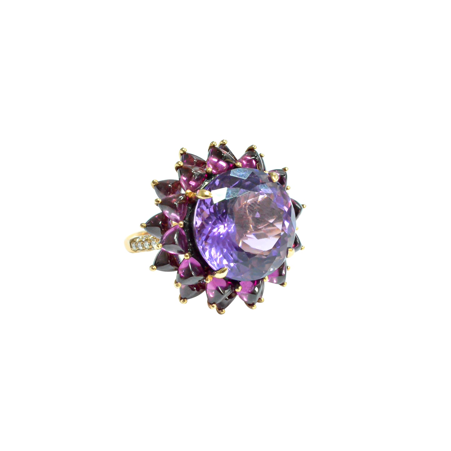 Amethyst Flower Ring