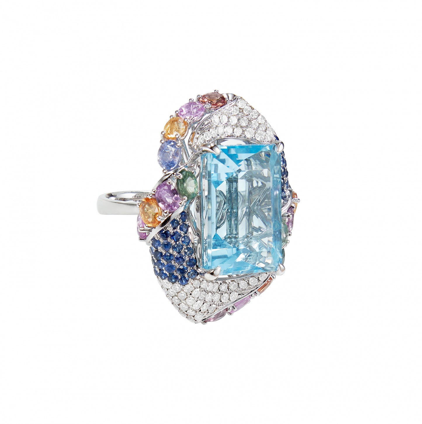 Sky Blue Topaz Cocktail Ring