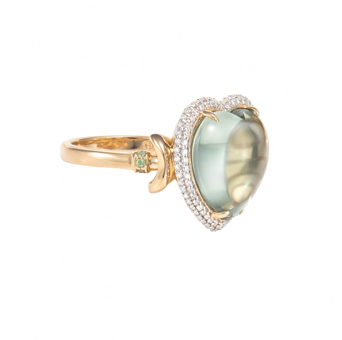 Mint Quartz Heart Ring