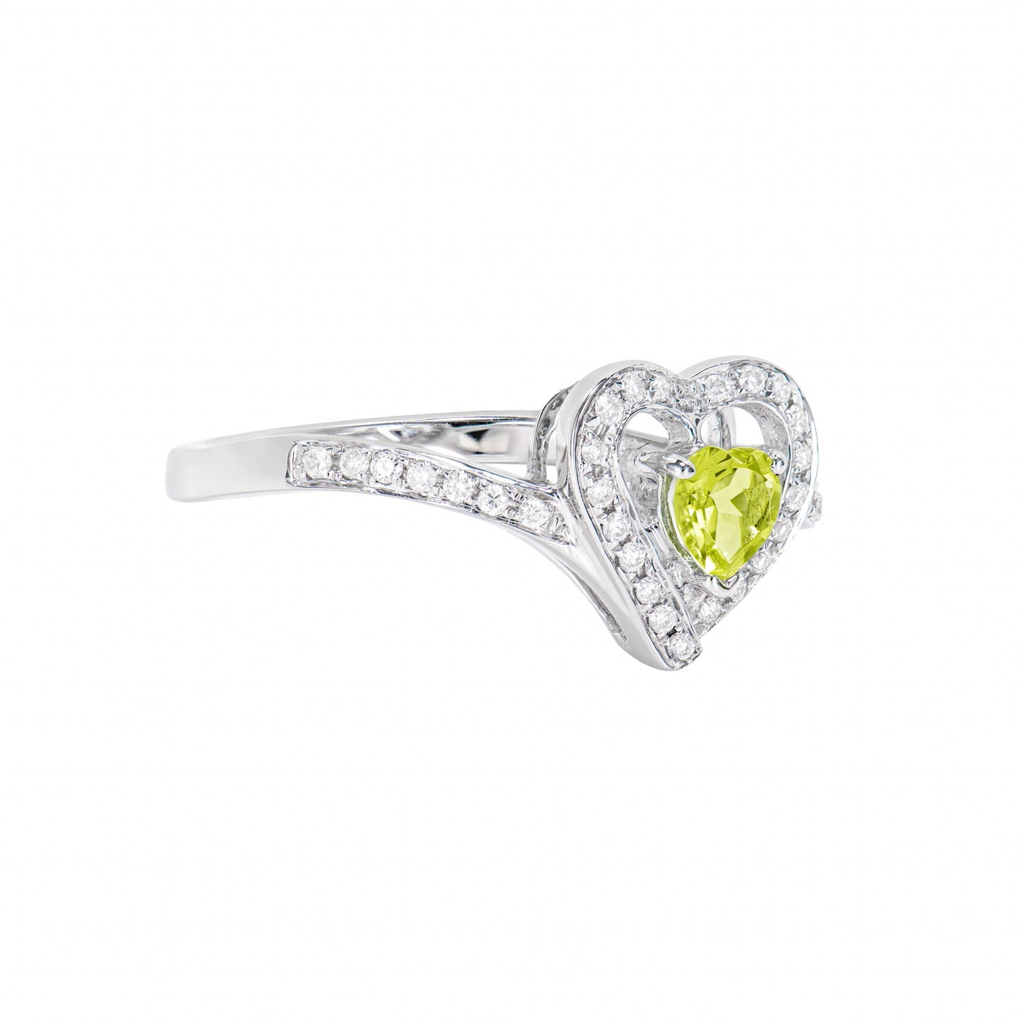 Peridot Heart Ring