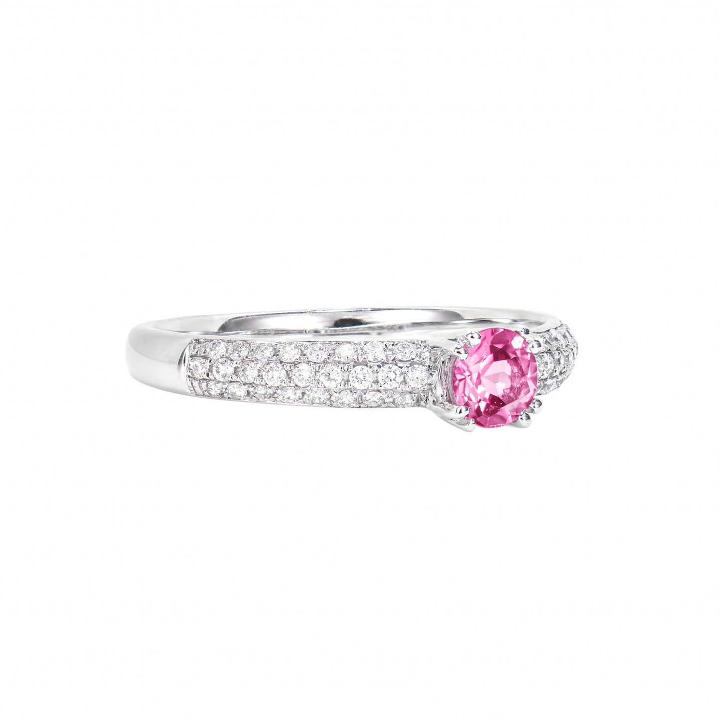 Pink Tourmaline Solitaire Ring