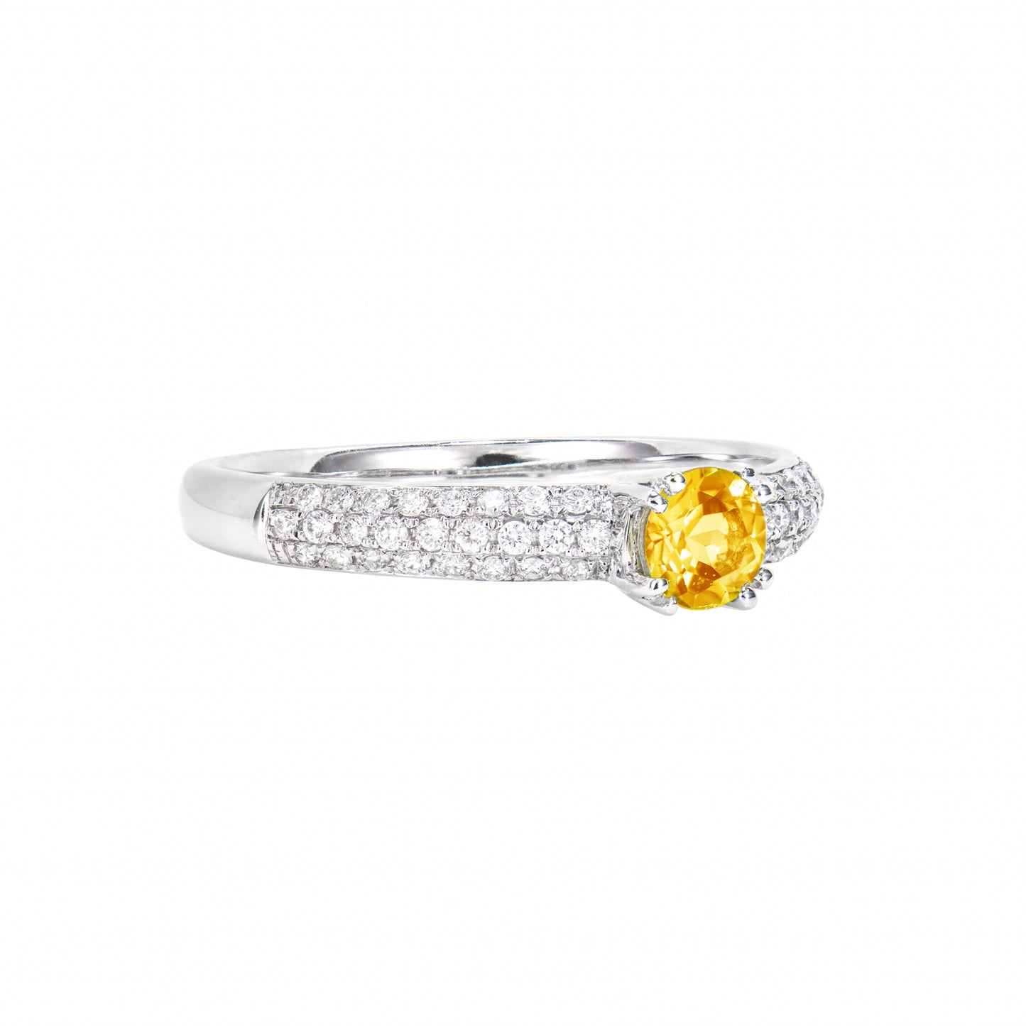 Citrine Solitaire Ring