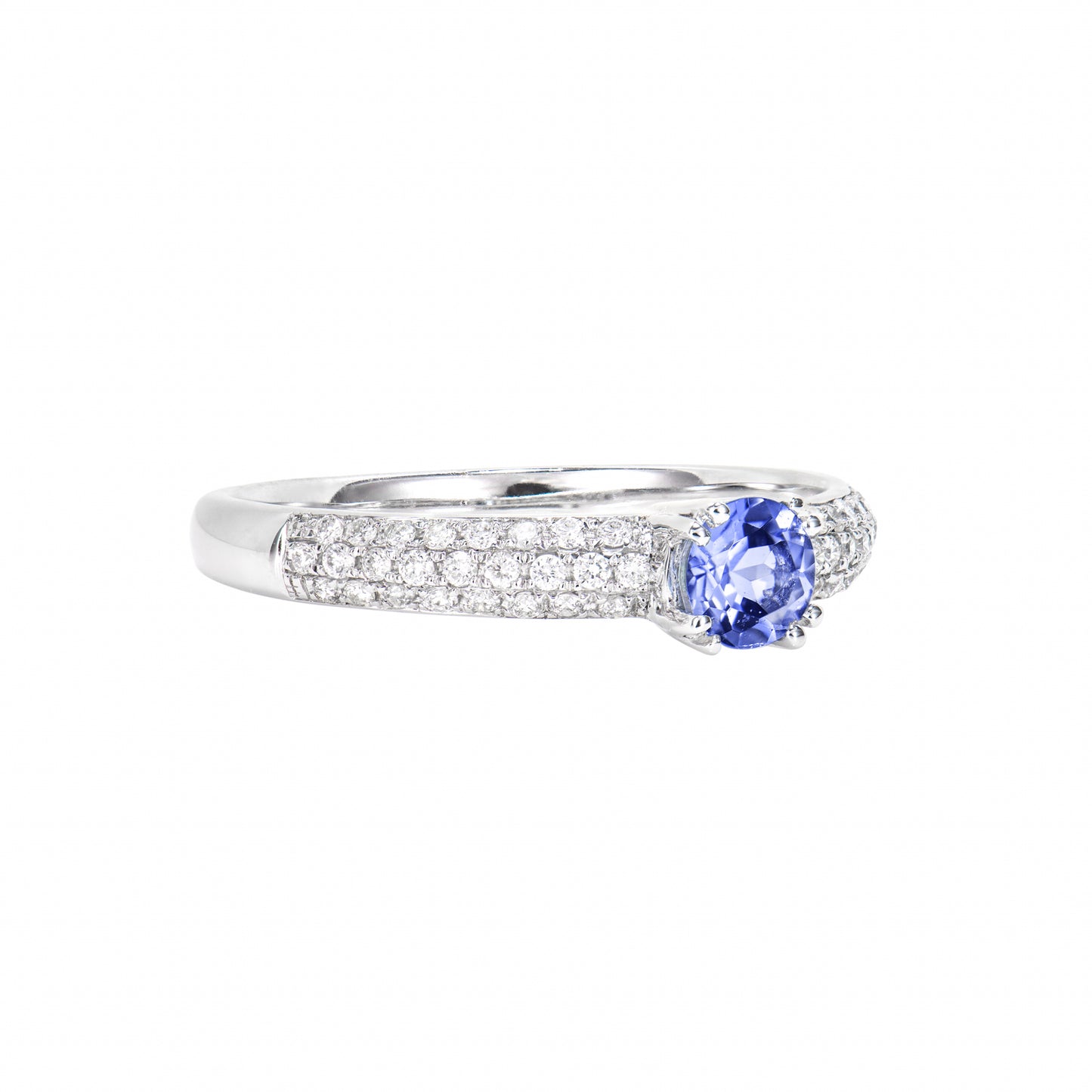 Iolite Solitaire Ring