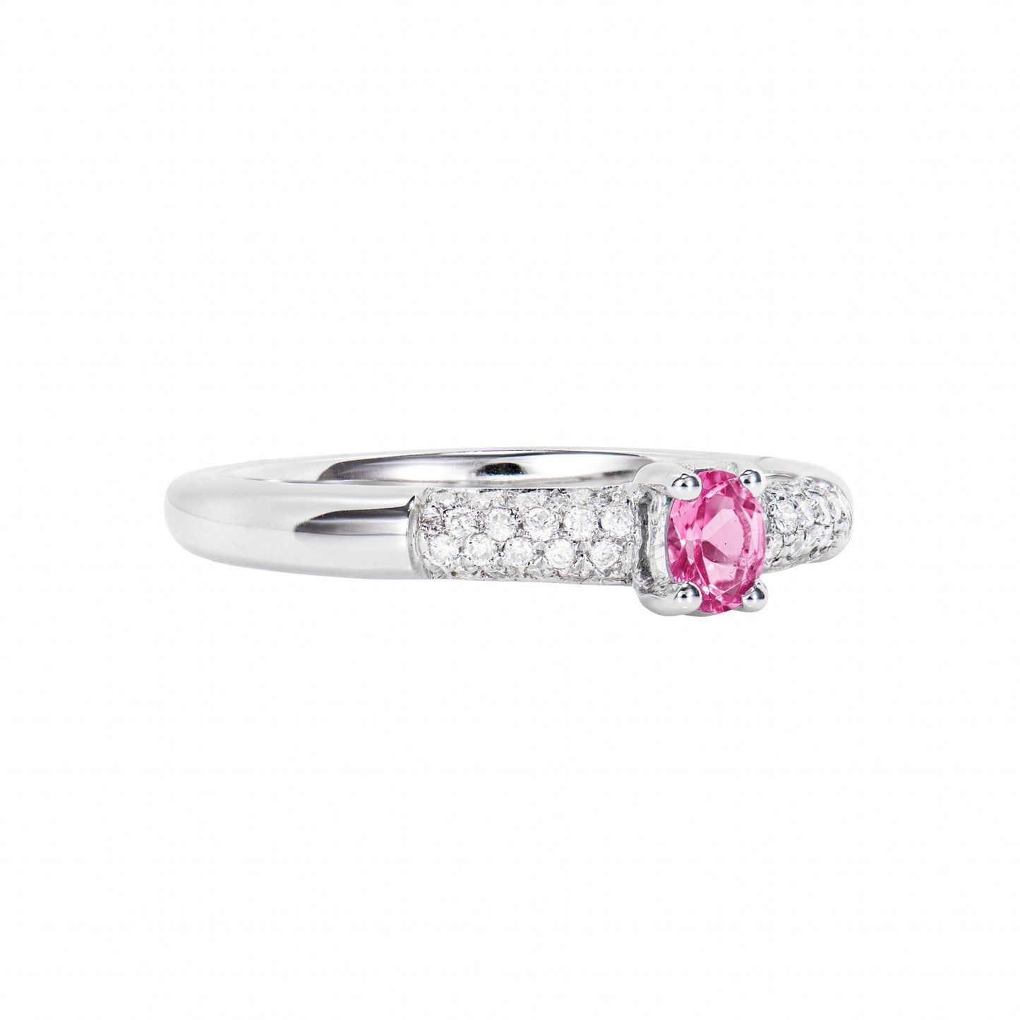 Pink Tourmaline Solitaire Ring