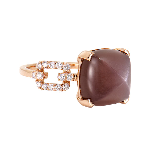 Chocolate Moonstone Ring