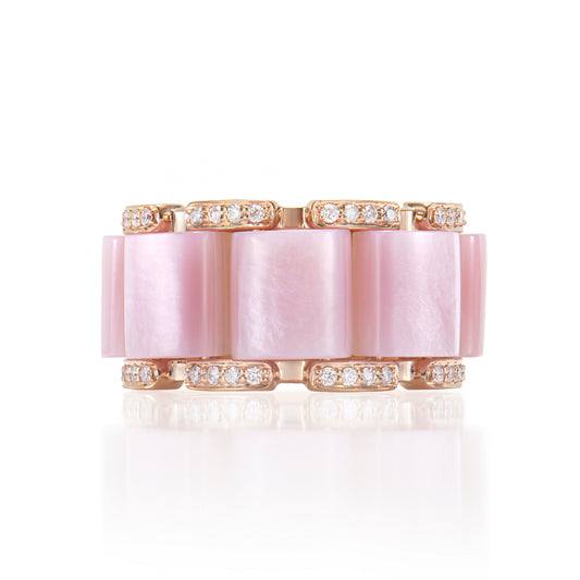 Pink Opal Band Ring