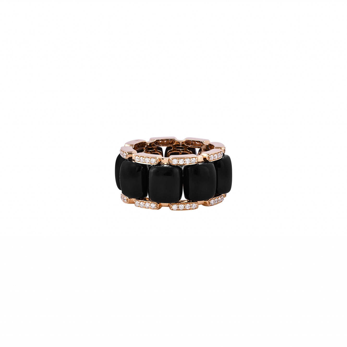 Black Agate Band Ring