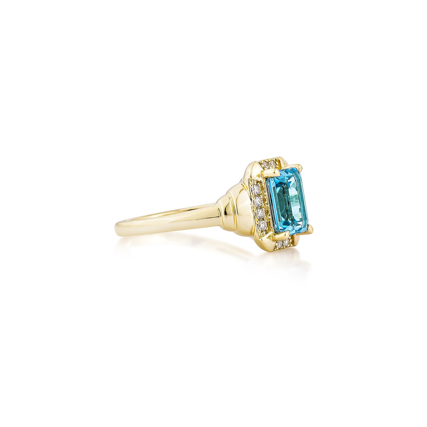 Swiss Blue Topaz Classic Ring