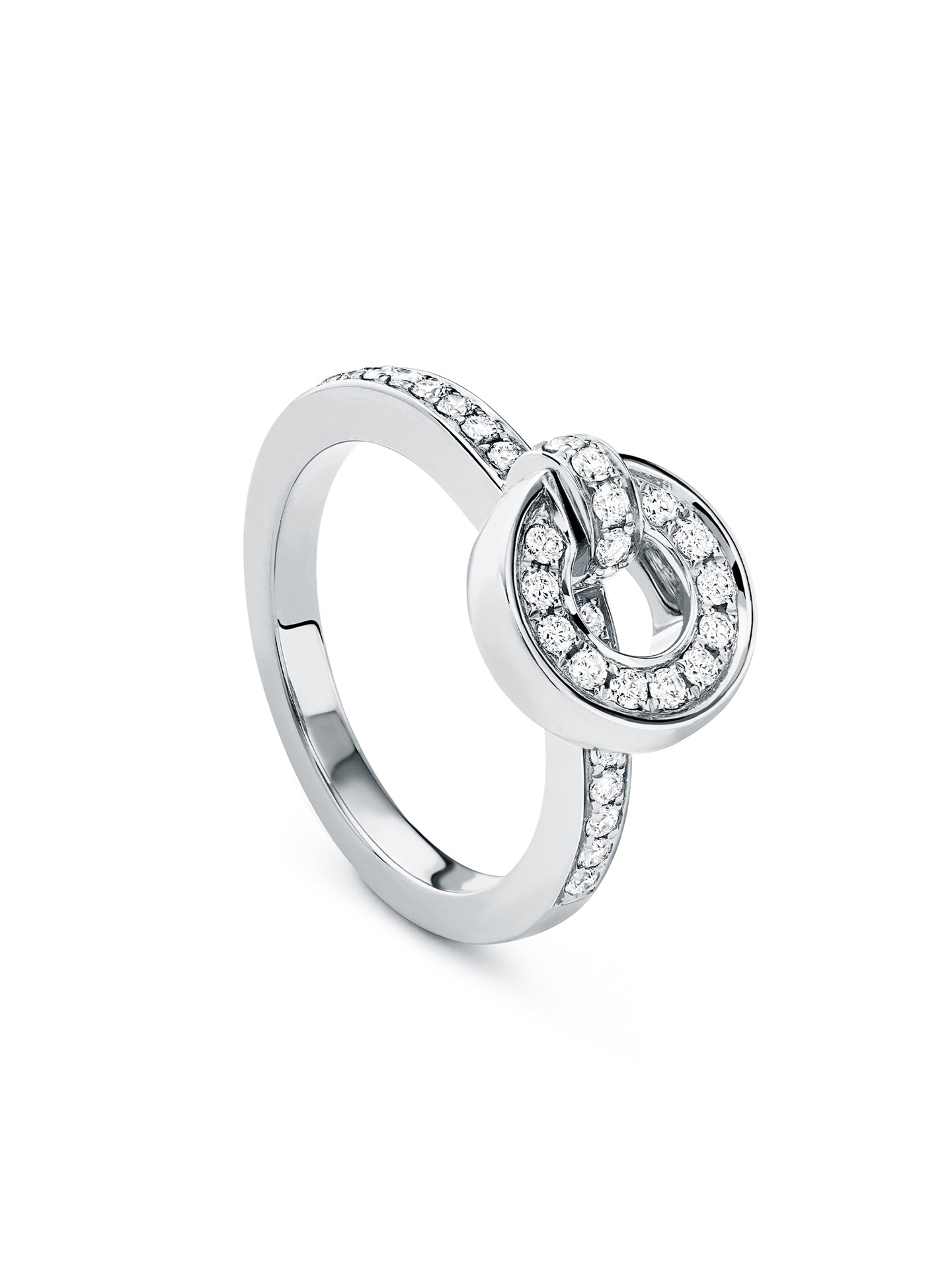 Roulette Pavé Diamond Band Flip Ring