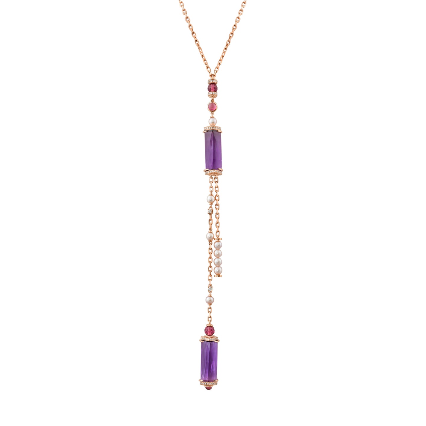 Amethyst Fancy Baguette Necklace