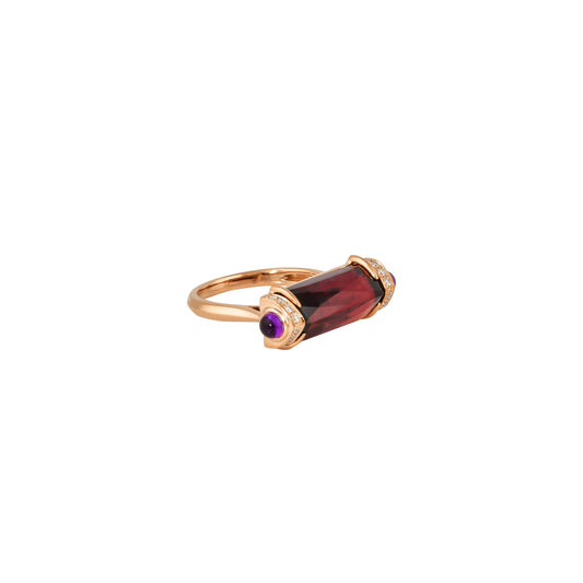 Garnet Fancy Baguette Ring