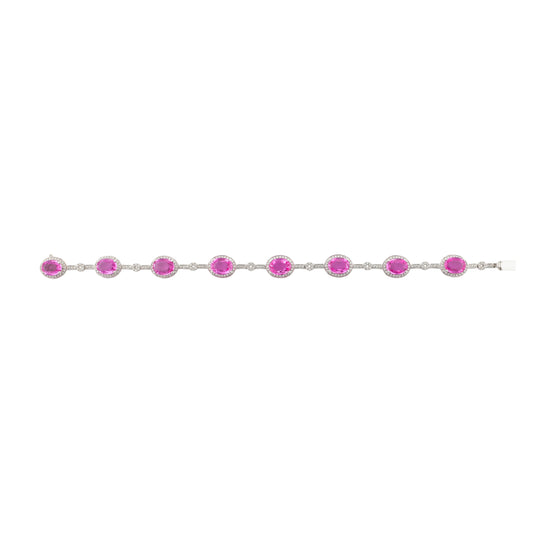 Pink Sapphire Tennis Bracelet