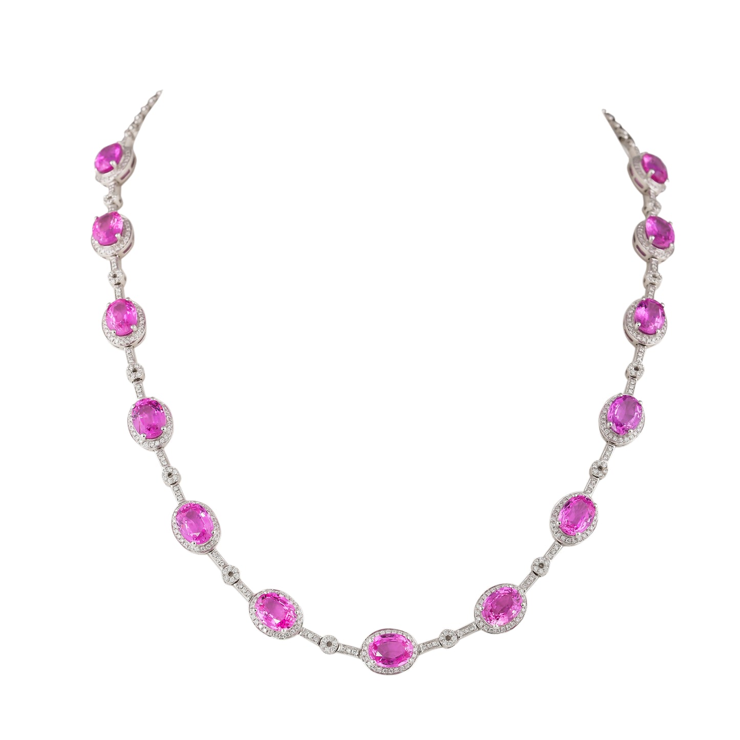 Pink Sapphire Classic Necklace