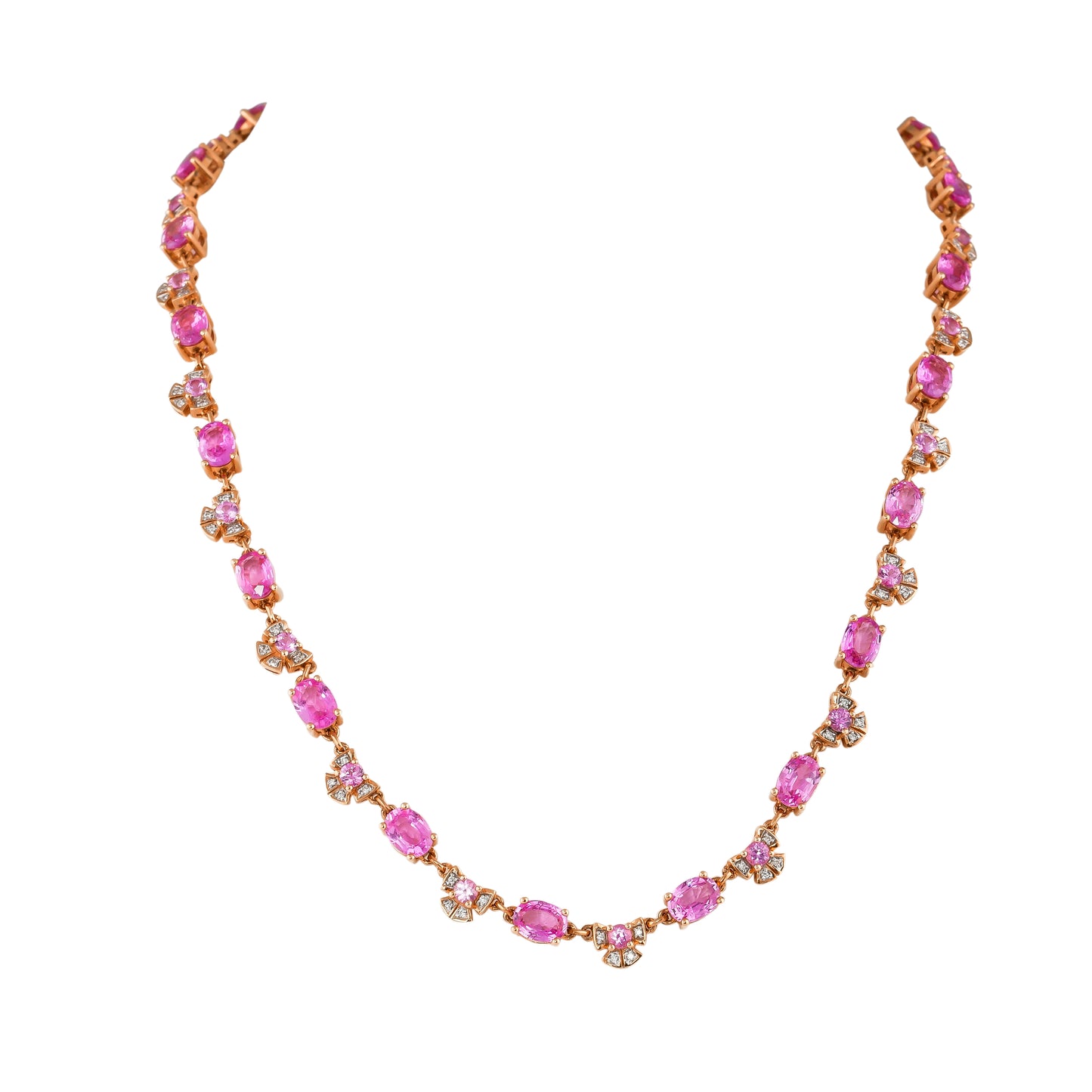 Pink Sapphire Classic Necklace