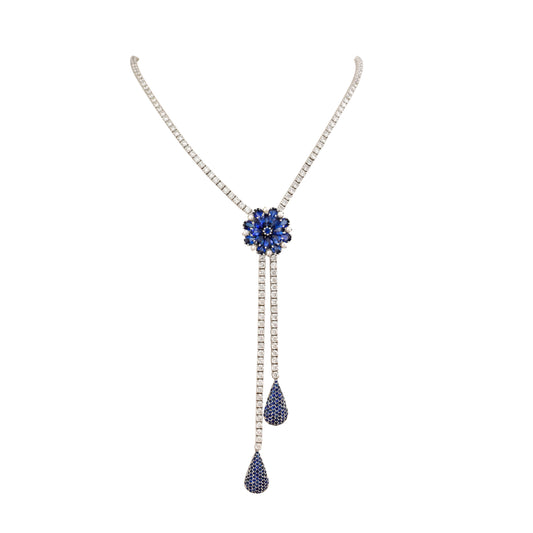 Sapphire  Adjustable Necklace