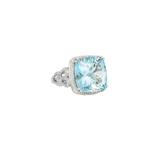 Aquamarine Cocktail Ring