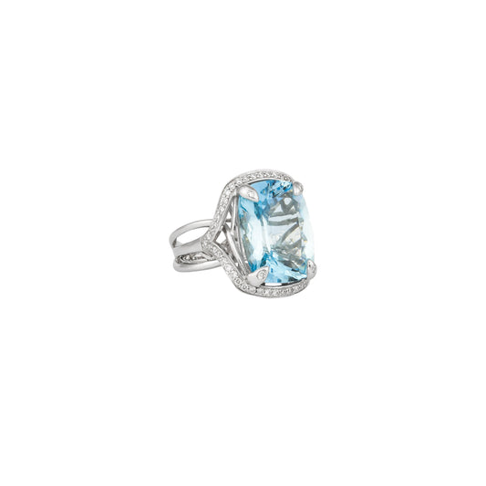 Aquamarine Classic Ring