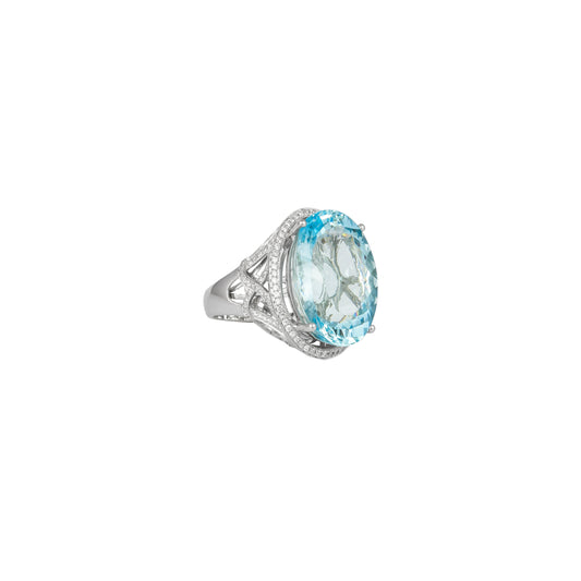 Aquamarine Classic Ring