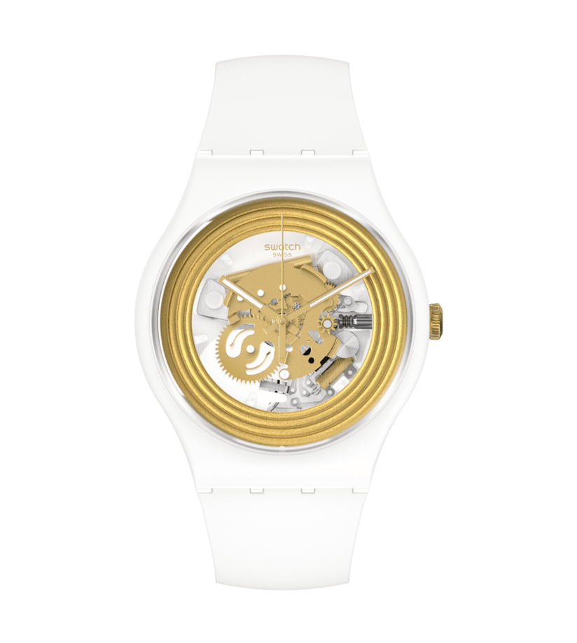 Golden Rings White Watch