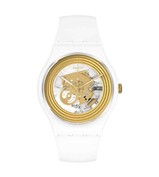 Golden Rings White Watch