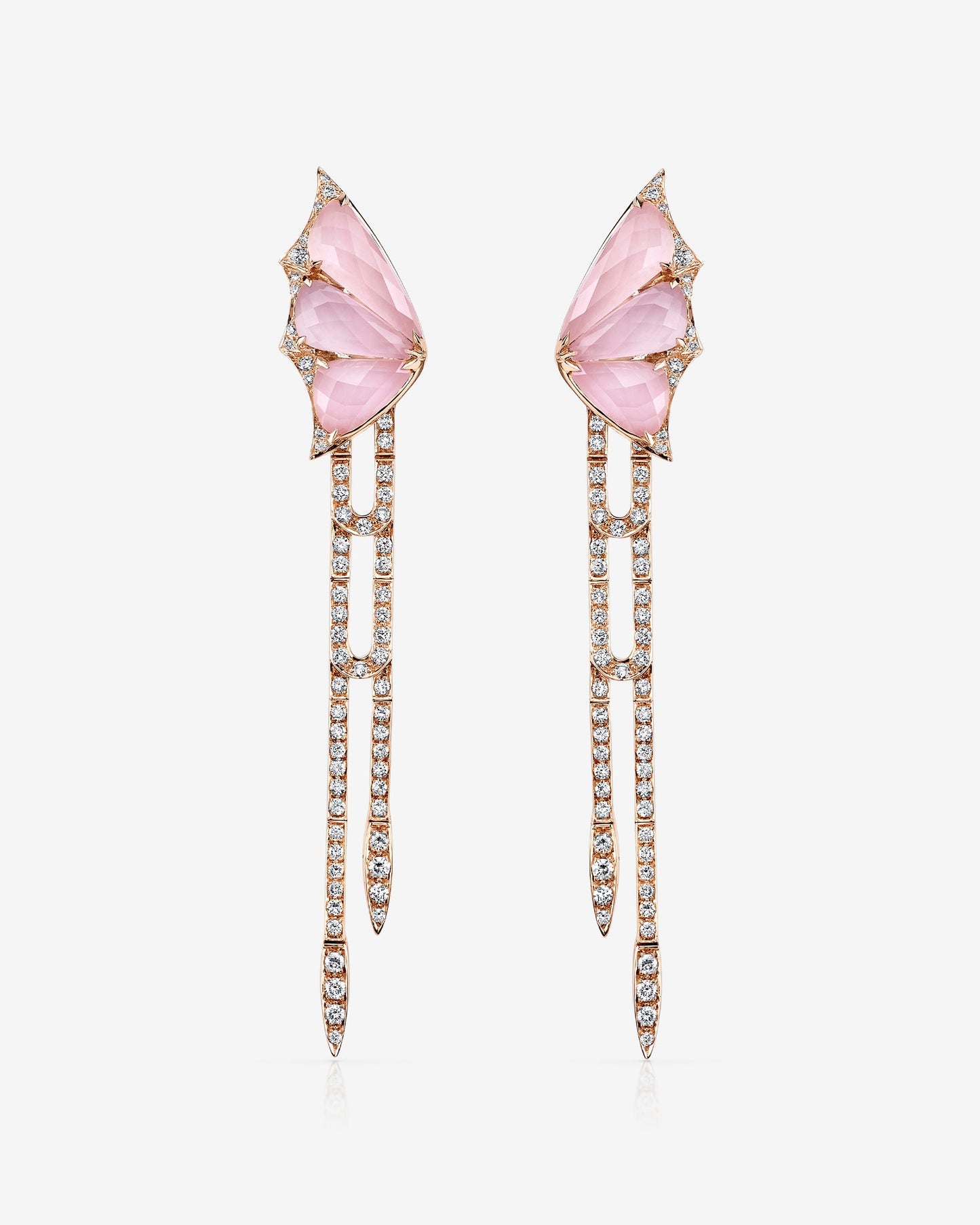 Fly By Night Crystal Haze Detachable Drop Earrings