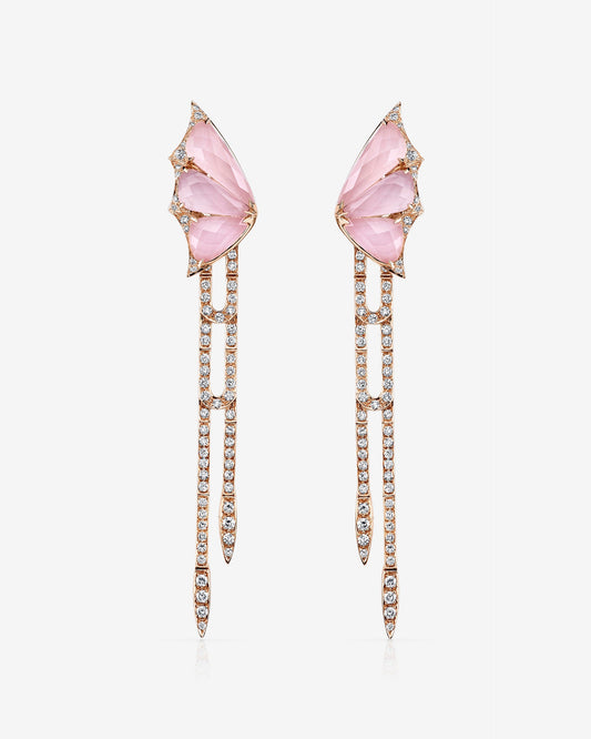 Fly By Night Crystal Haze Detachable Drop Earrings