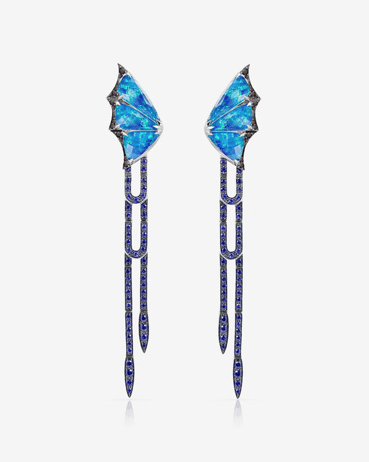 Fly By Night Crystal Haze Detachable Drop Earrings