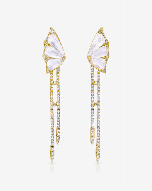 Fly By Night Crystal Haze Detachable Drop Earrings