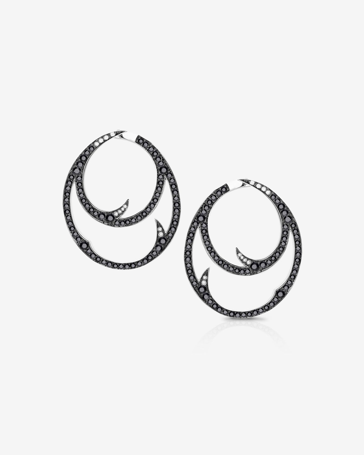 Stem Double Circle Earrings