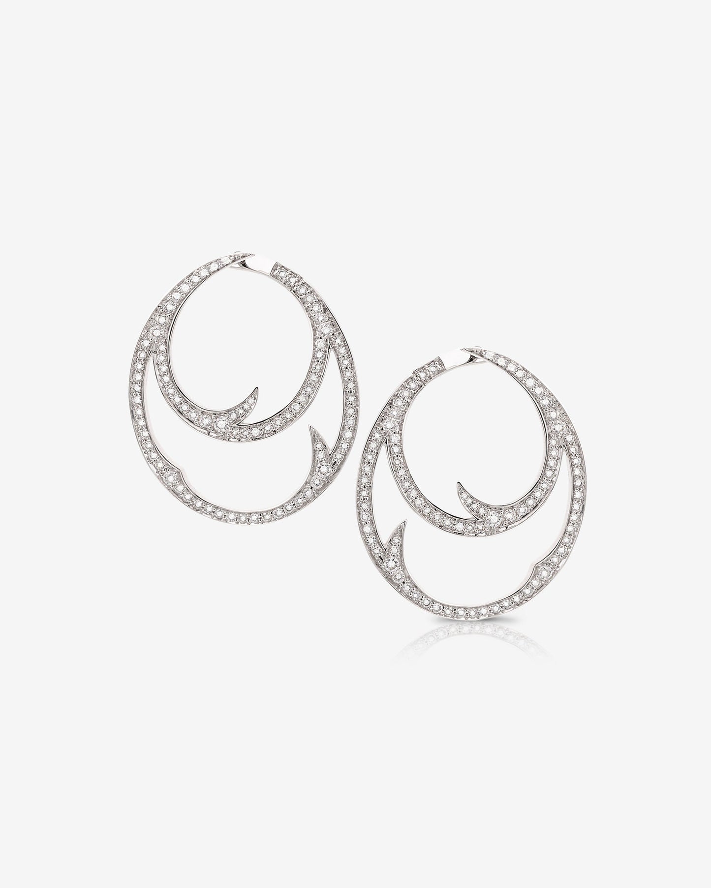 Stem Double Circle Earrings