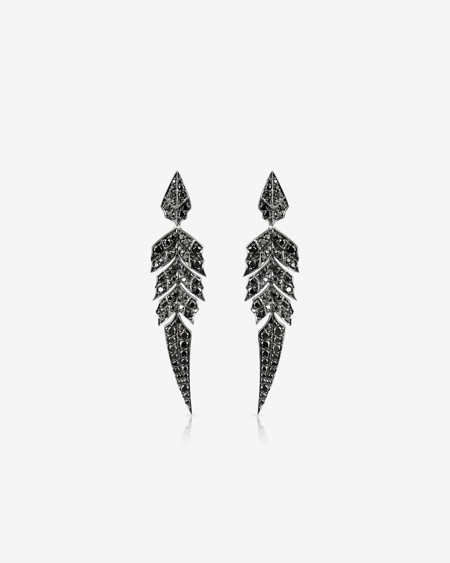 Magnipheasant Tail Feather Drop Earrings