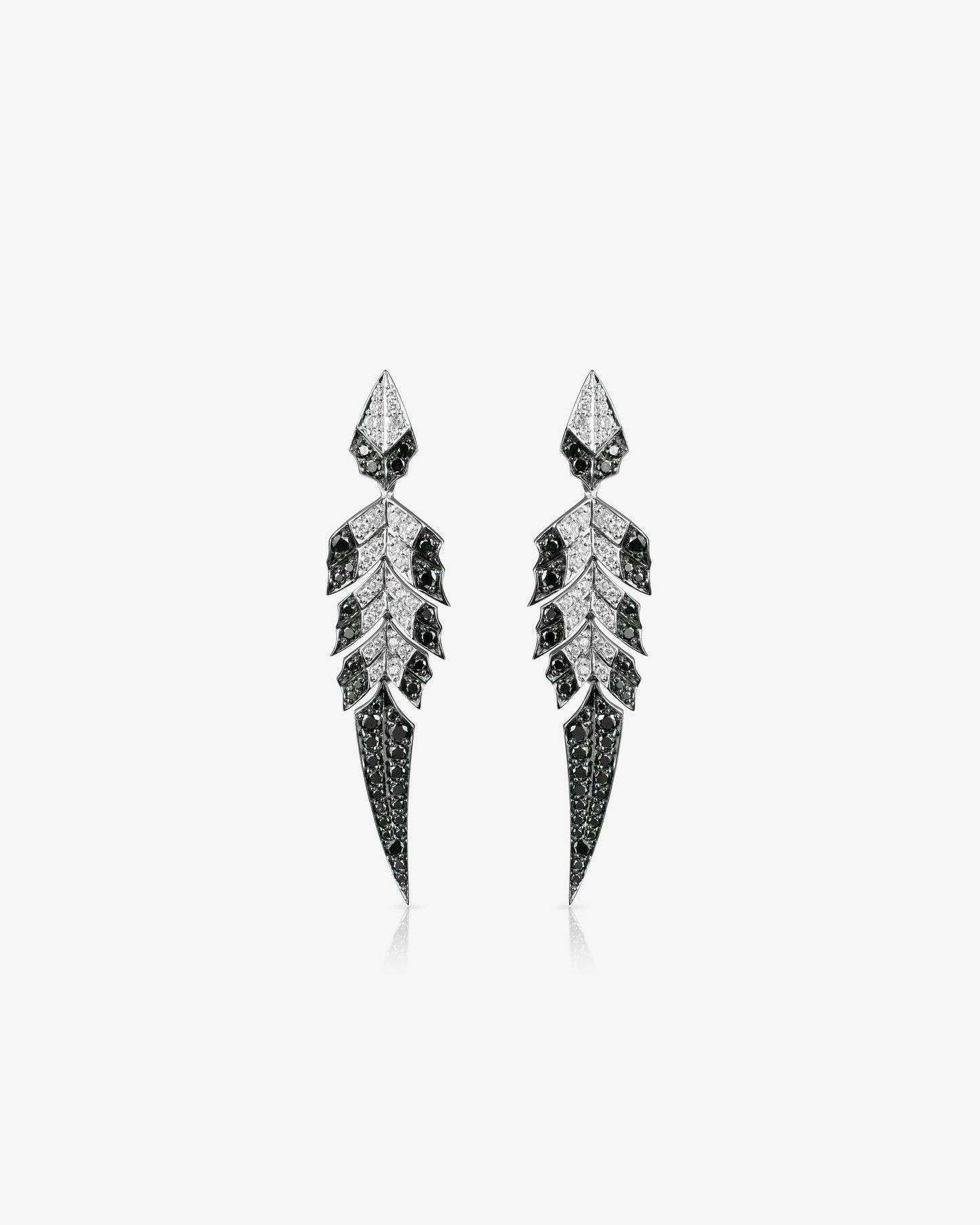 Magnipheasant Tail Feather Drop Earrings