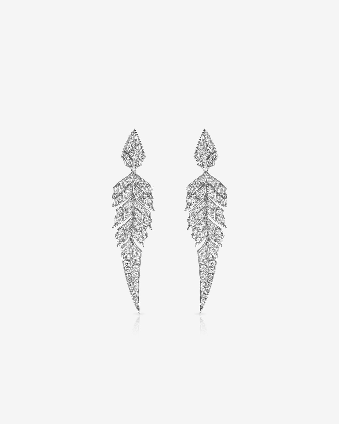 Magnipheasant Tail Feather Drop Earrings