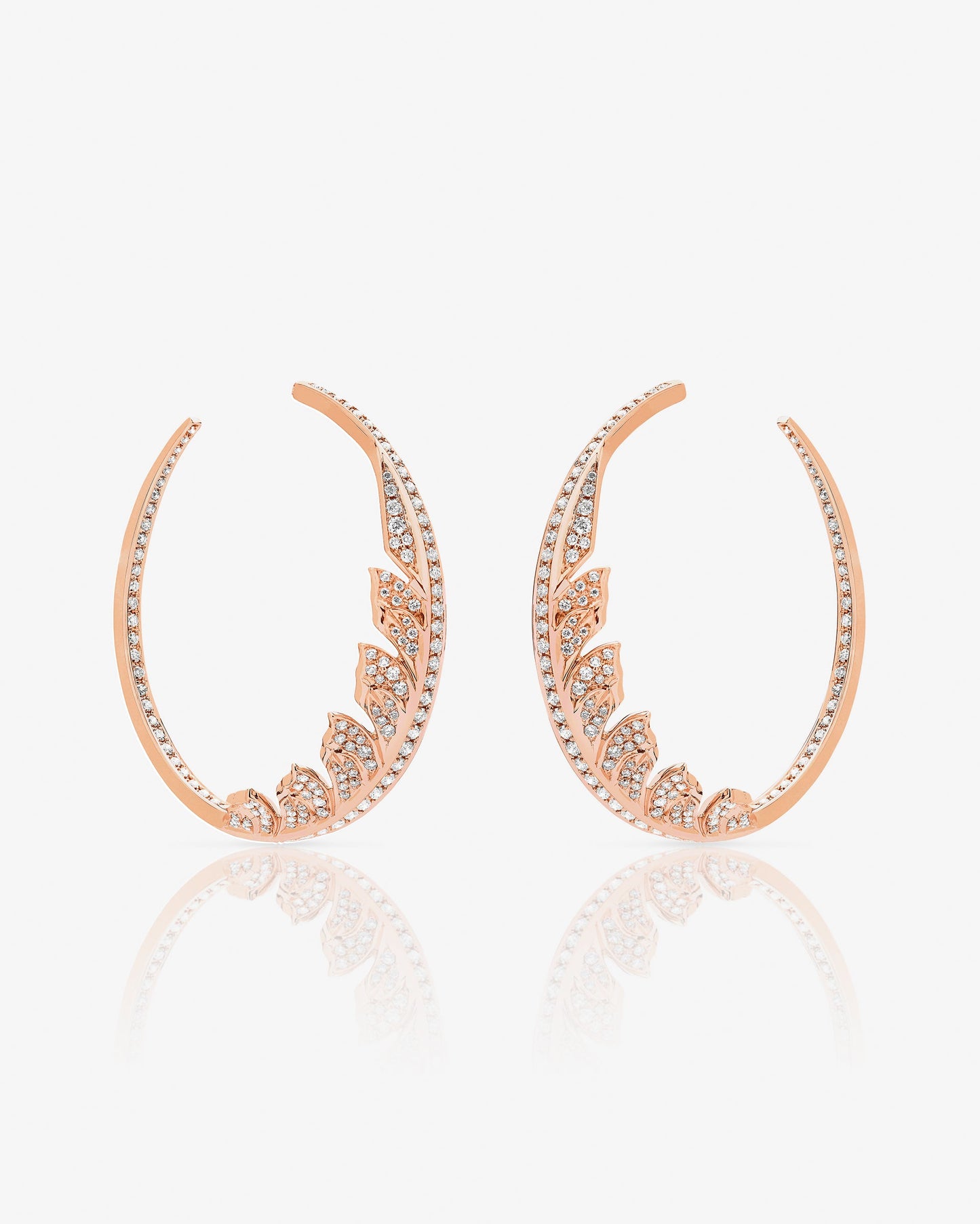 Magnipheasant Plume Hoop Earrings