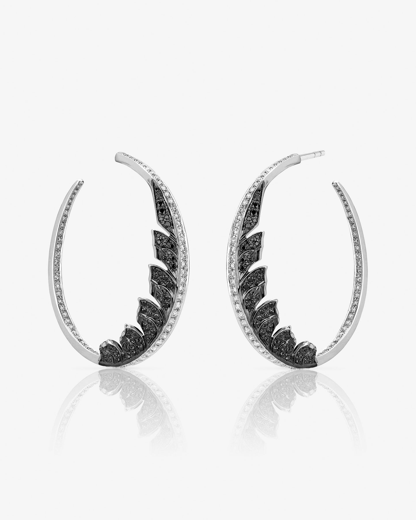 Magnipheasant Plume Hoop Earrings