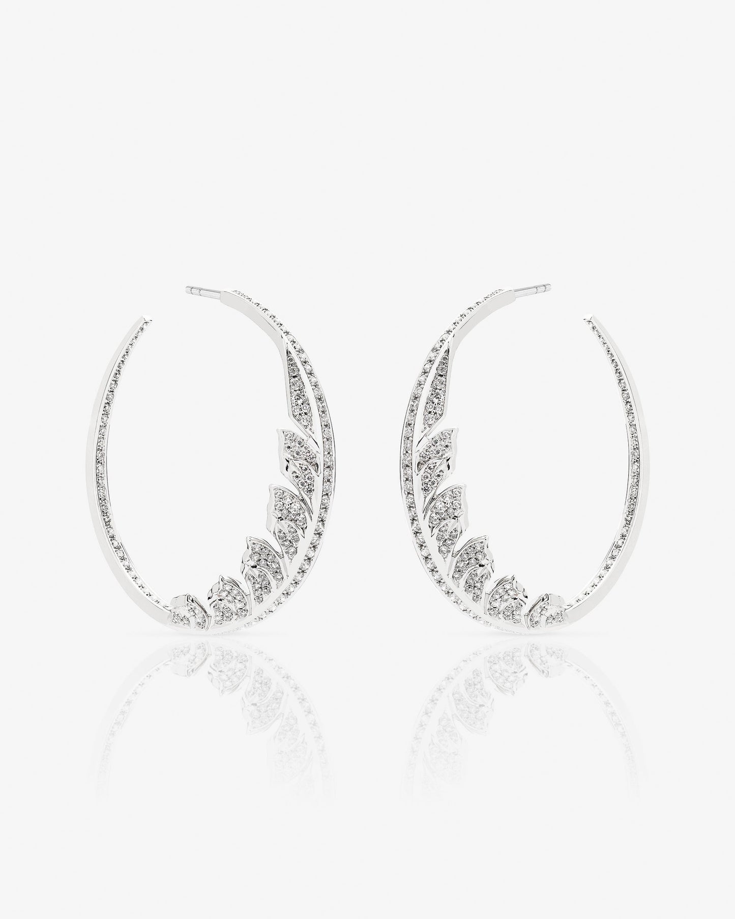 Magnipheasant Plume Hoop Earrings