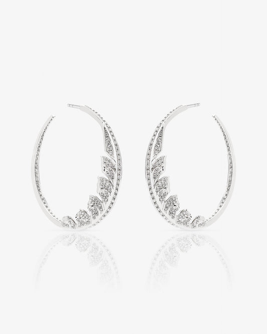 Magnipheasant Plume Hoop Earrings