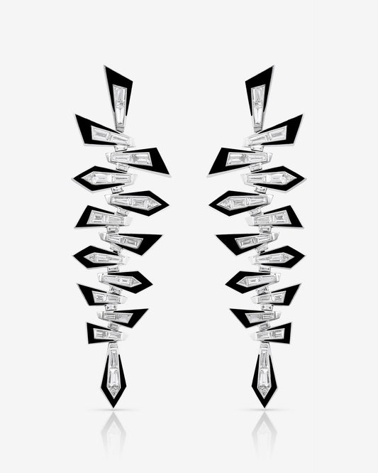 Dynamite Shattered Long Drop Earrings