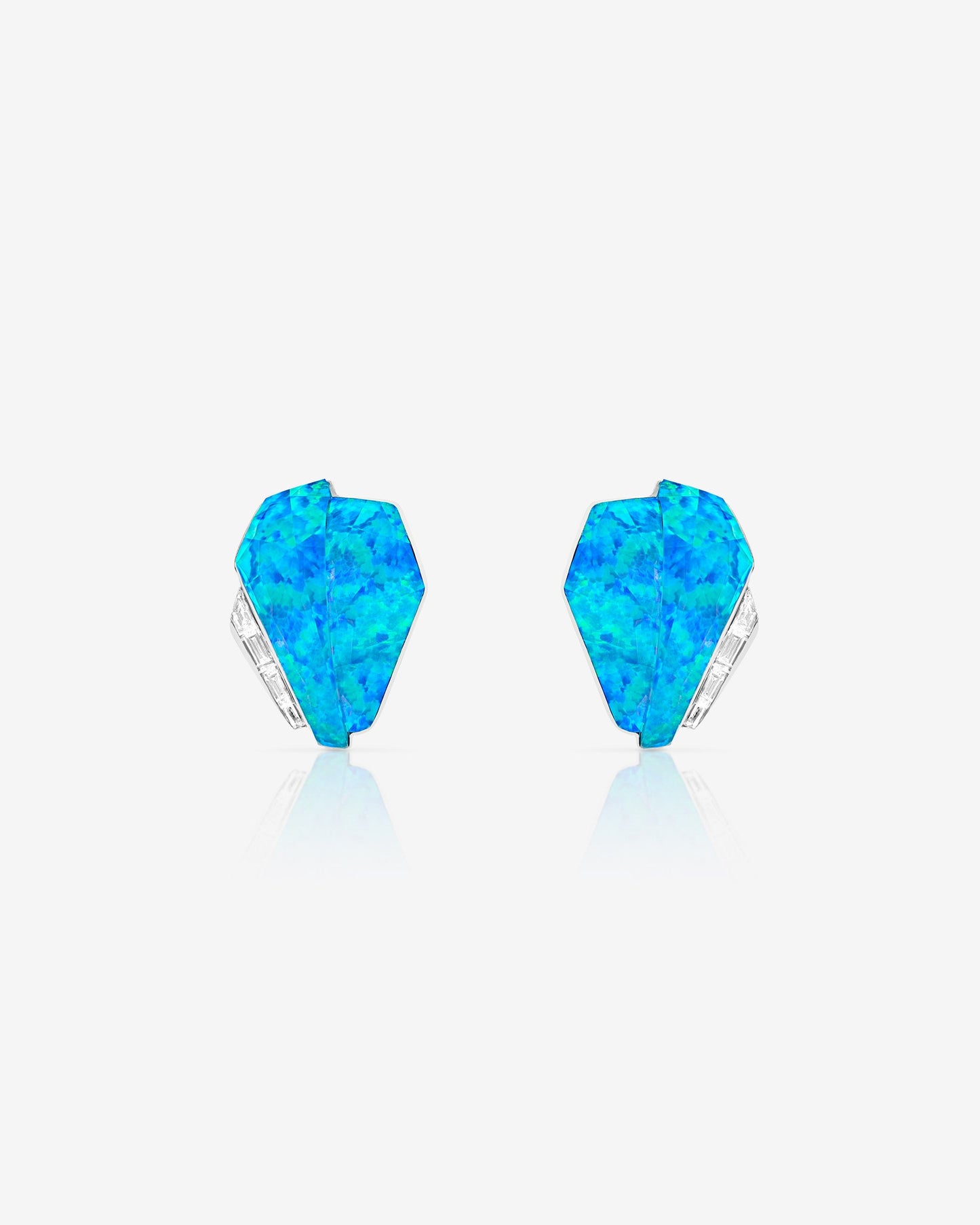 Crystal Haze Shard Cuff Earrings