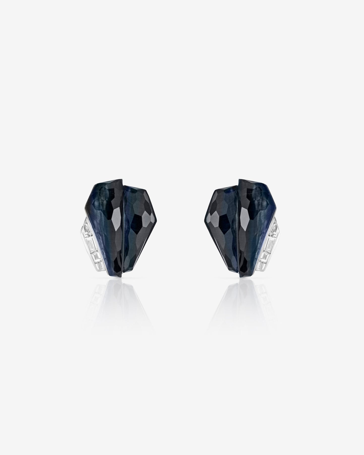 Crystal Haze Shard Cuff Earrings